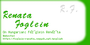 renata foglein business card